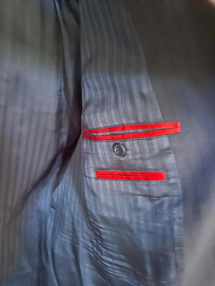 Hugo Boss Blue Pinstripe 2 Button Blazer Size 42S‎
